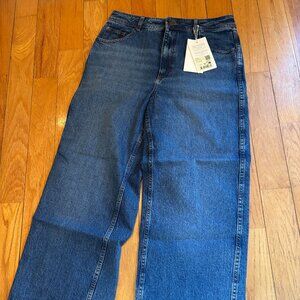 NWT Sezane Le Crop Bleu Denim Jeans FR42,US10/12